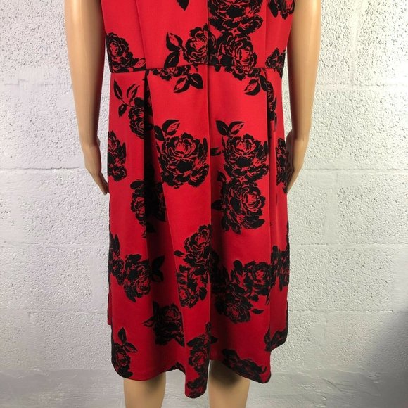 Studio One New York Sleeveless Scuba Crepe & Velvet Dress Style 70645JP Size 16 - Picture 5 of 11